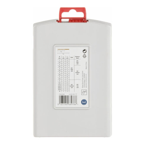 Bosch Set di punte per metallo HSS-Co (lega di cobalto), ProBox 19 pezzi DIN 338 1-10 mm