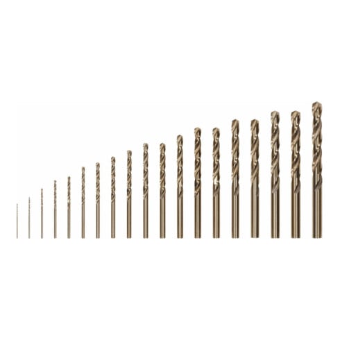 Bosch Set di punte per metallo HSS-Co (lega di cobalto), ProBox 19 pezzi DIN 338 1-10 mm