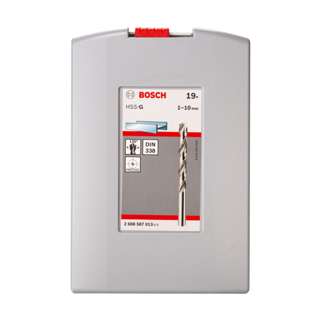 Bosch Set di punte per metallo HSS-G ProBox 19 pezzi DIN 338 135° 1-10 mm
