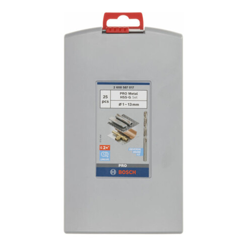 Bosch Set di punte per metallo HSS-G ProBox 25 pezzi DIN 338 135° 1-13 mm