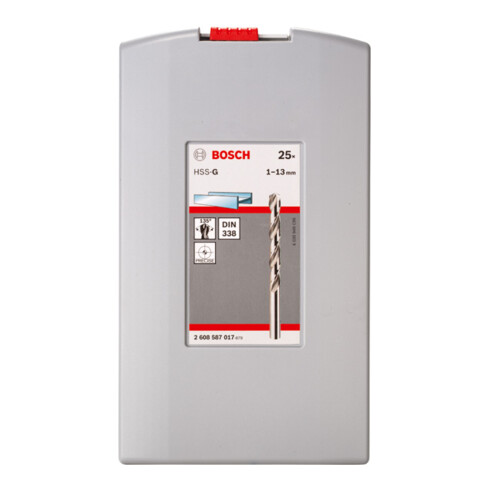 Bosch Set di punte per metallo HSS-G ProBox 25 pezzi DIN 338 135° 1-13 mm