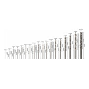 Bosch Set di punte per metallo HSS-G Toughbox, 18 pz. DIN 338 135°-2