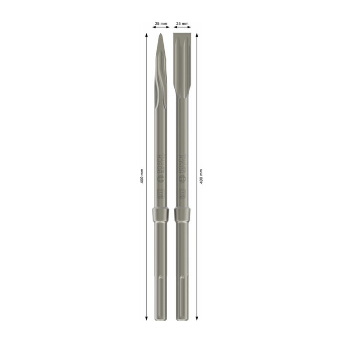 Bosch Set di scalpelli SDS max 4 pezzi 400 x 25 mm 400 mm
