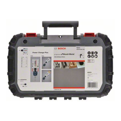 Bosch Set di seghe a tazza Progressor for Wood and Metal, Set elettrico 9pz. 22-64mm