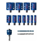 Bosch Set di seghe a tazza Tough Material EXPERT 20/22/25/32/35/40/44/51/60/68/76 mm 14 pz. per perforatrici rotative e trapani a percussione