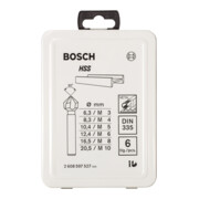 Bosch Set di svasatori conici 6 pezzi 45 63 mm / 5-10 mm / 6,3 - 20,5 mm-2