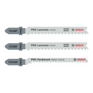 Bosch Set lame per seghetto alternativo, Special for Laminate, 3pz., gambo a camma singola