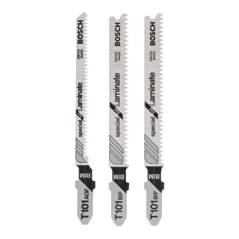 Bosch Set lame per seghetto alternativo, Special for Laminate, 3pz., gambo a camma singola