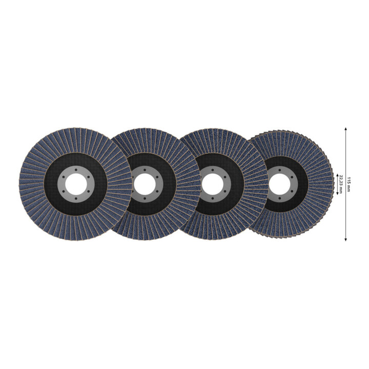 Bosch Set lamellenschijven X451, 115 x 22,23 mm, K40/K60/K80/K120, Z27, 15-dlg