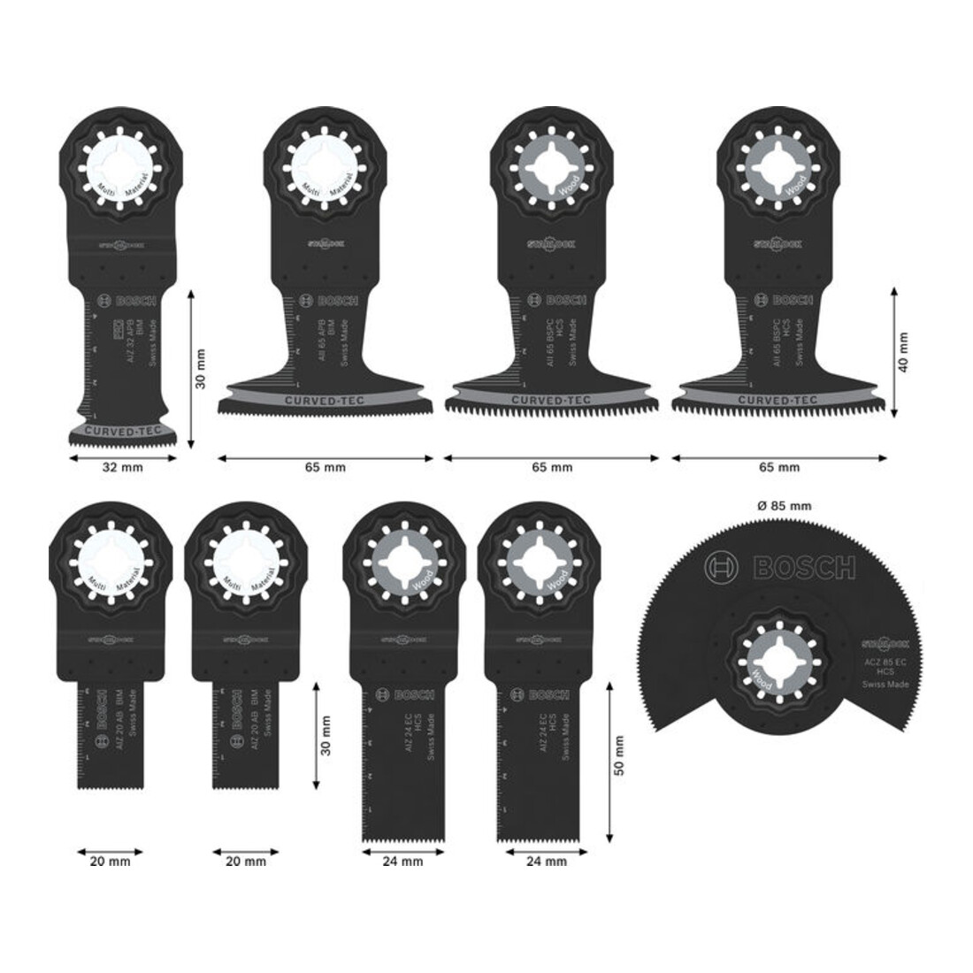 Bosch Set per legno e metalli teneri, 9 pezzi