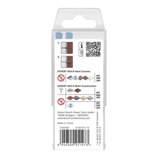 Bosch Set punte EXPERT HEX-9 Hard Ceramic e HEX-9 Multi Construction, 6 mm, 5 pezzi