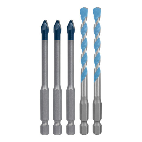 Bosch Set punte EXPERT HEX-9 Hard Ceramic e HEX-9 Multi Construction, 6 mm, 5 pezzi