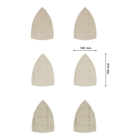 Bosch Set reti abrasive EXPERT M480100x150mm, 10pz. per levigatrice multipla