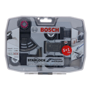 Bosch Set Starlock per elettricisti e costruttori a secco 5+1 pezzi