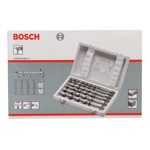 Bosch slangenboorset 6 stuks 10 - 20 mm 360 mm 450 mm