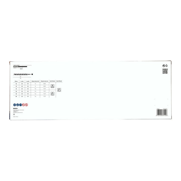 Bosch slangenboorset 6 stuks 10 - 20 mm 360 mm 450 mm