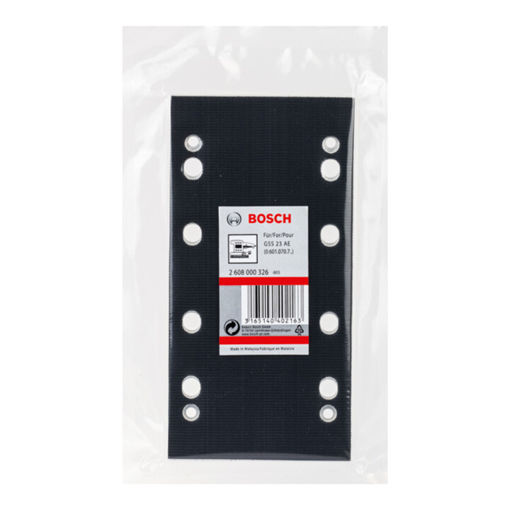 Bosch slijpplaat 185 x 93 mm voor GSS 23 AE met klittenbandsluiting