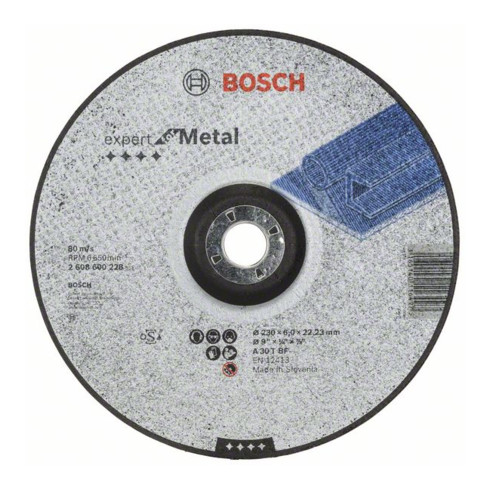 Bosch slijpschijf gekarteld Expert for Metal A 30 T BF, 230 mm, 22,23 mm, 6 mm