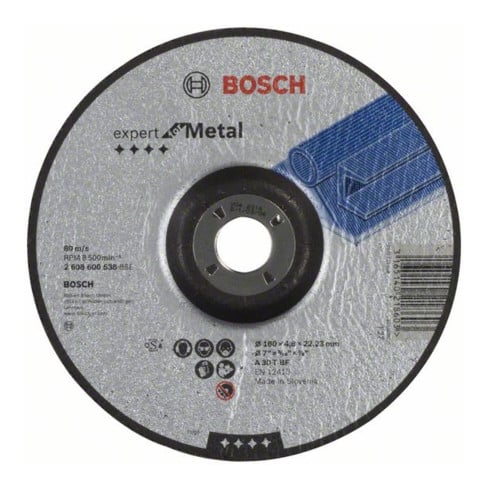 Bosch slijpschijf geslepen Expert for Metal A 30 T BF, 180 mm, 22,23 mm, 4,8 mm