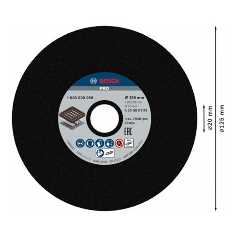 Bosch slijpschijf voor rechte slijpmachine