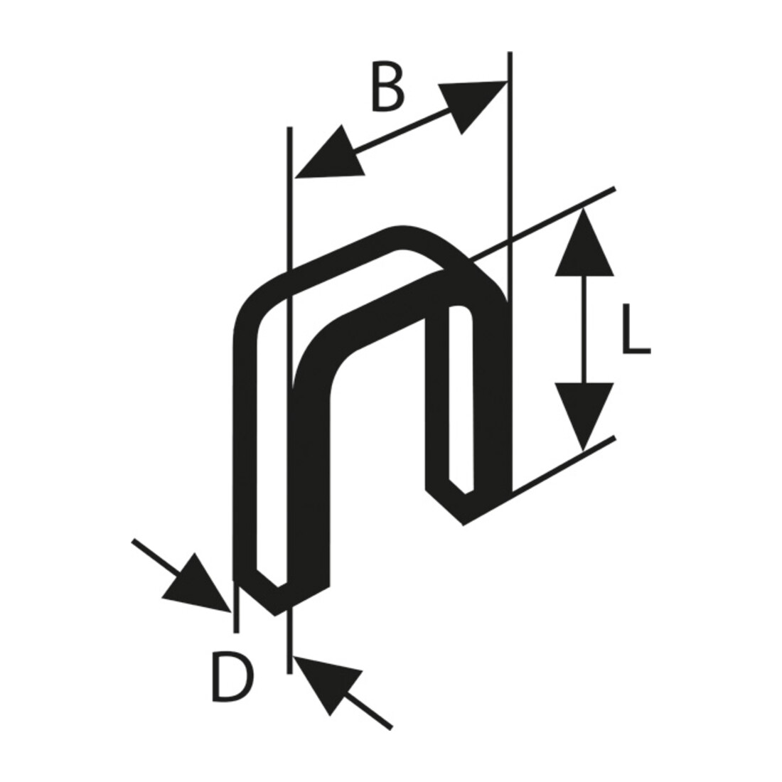 Bosch smalle achterklem TK40 20G 5,8 mm 1,2 mm 20 mm gegalvaniseerd