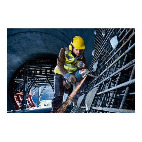 Bosch Smerigliatrice angolare a batteria BITURBO con X-LOCK GWX 18V-15 SC, senza batteria, L-BOXX