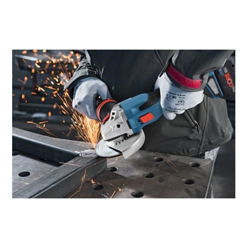 Bosch Smerigliatrice angolare a batteria BITURBO GWS 18V-15 C, senza batteria, impugnatura supplementare, L-BOXX