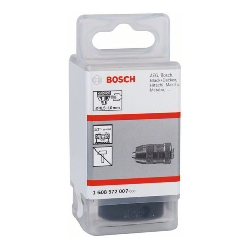 Bosch snelspanboorhouder tot 10 mm 0,5 tot 10 mm 1/2" tot 20