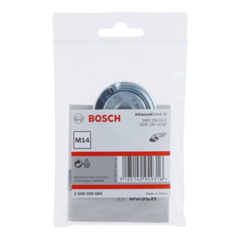 Bosch snelspanmoer met stang max. schijfdiameter 150 mm