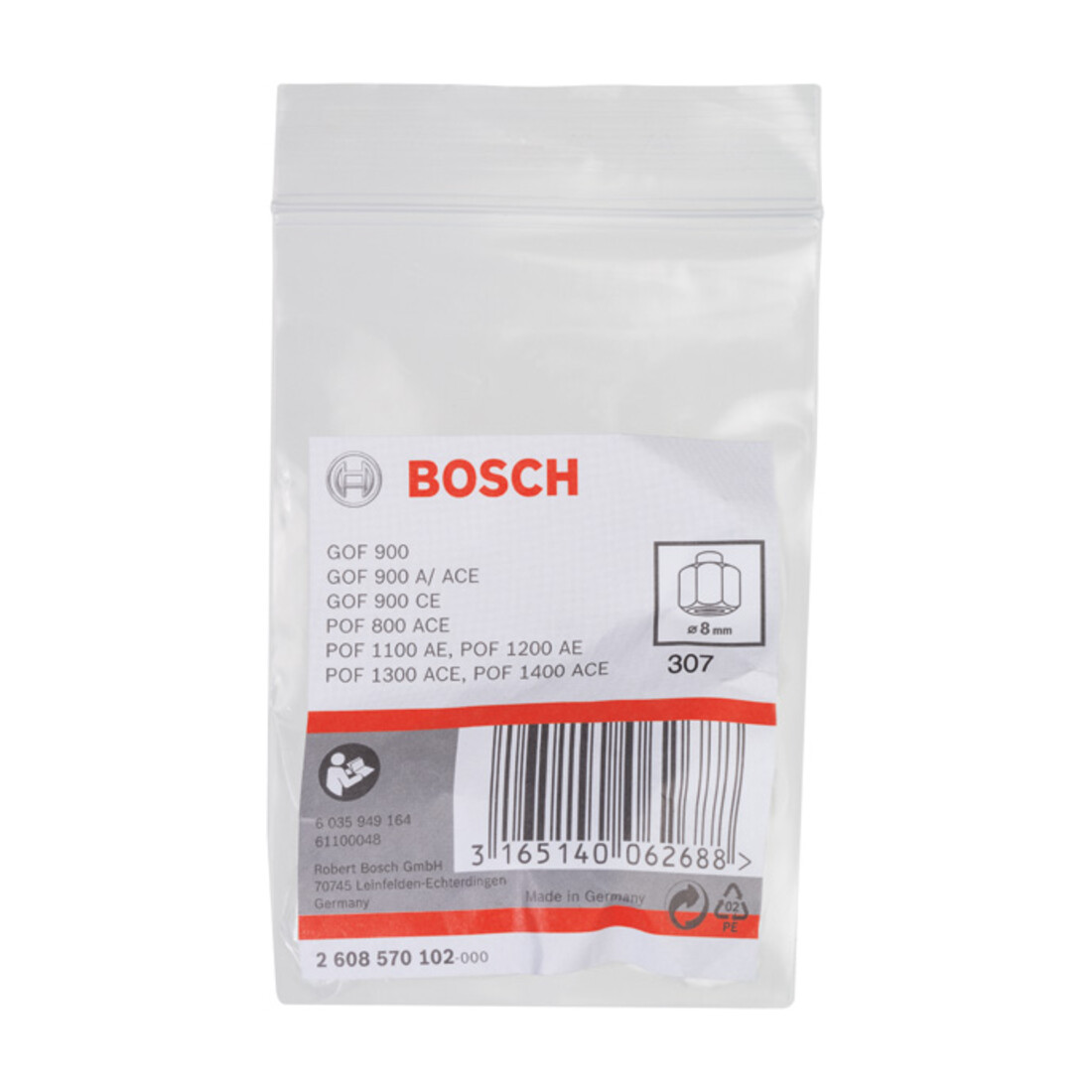 Bosch Spannzange 8 mm 19 mm
