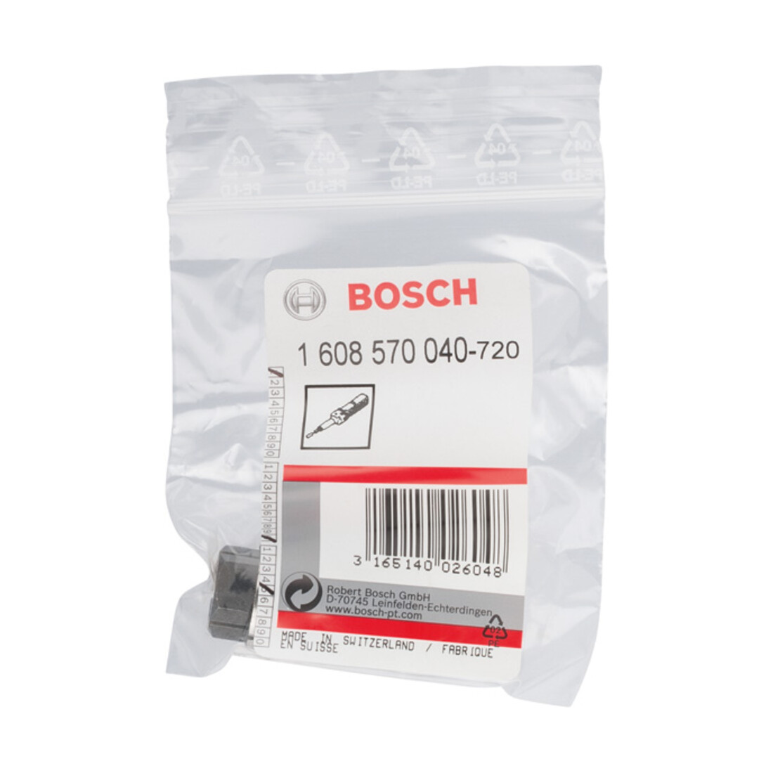 Bosch Spannzange mit Spannmutter 10 mm für Bosch-Geradschleifer passend zu GGS 16