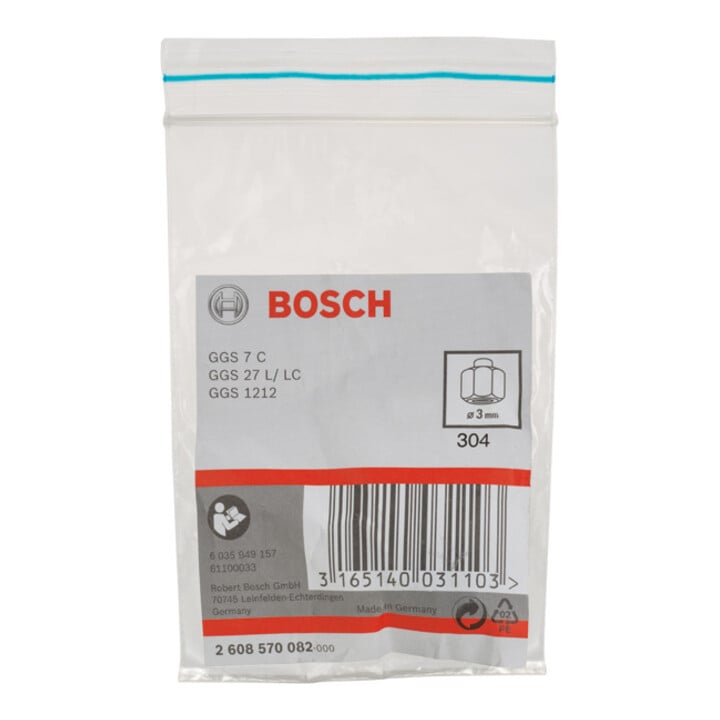 Bosch Spannzange mit Spannmutter 3 mm für Bosch-Geradschleifer