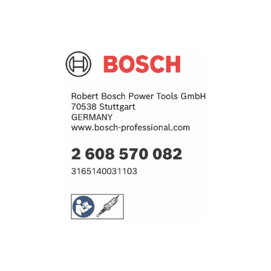 Bosch Spannzange mit Spannmutter 3 mm für Bosch-Geradschleifer