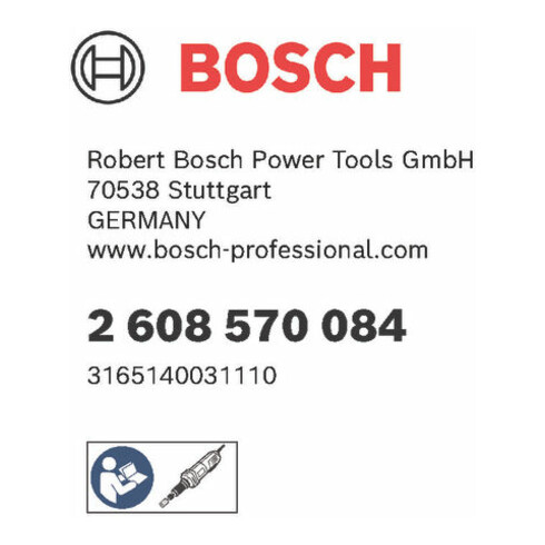 Bosch Spannzange mit Spannmutter 6 mm für Bosch-Geradschleifer
