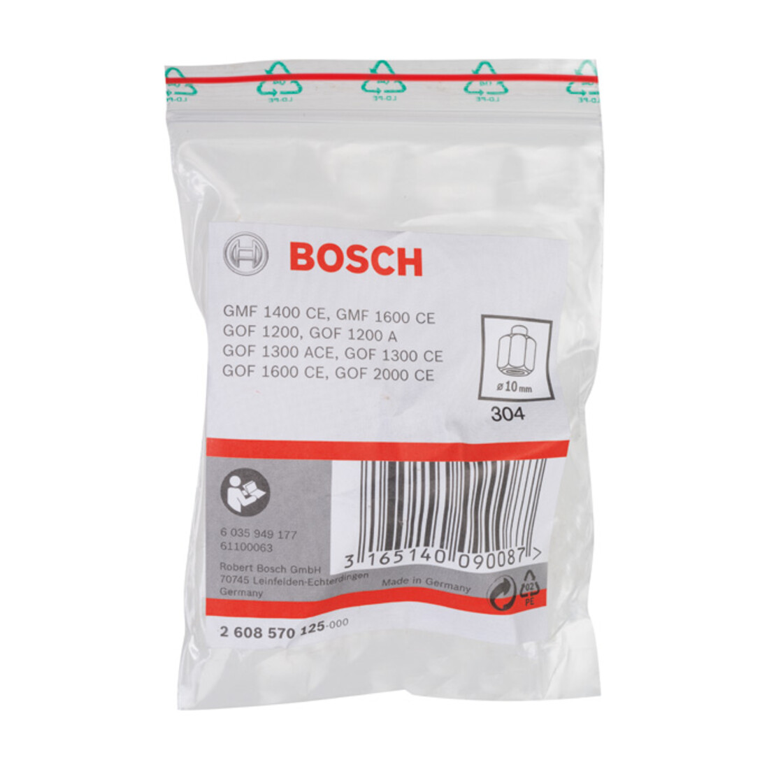 Bosch spantang 10 mm 24 mm