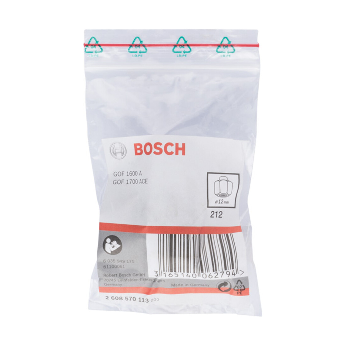Bosch spantang 12 mm 27 mm