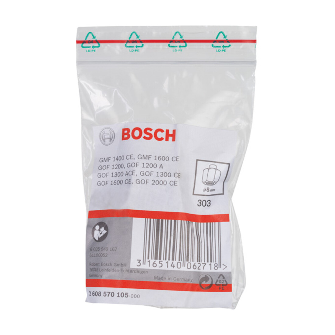 Bosch spantang 8 mm 24 mm