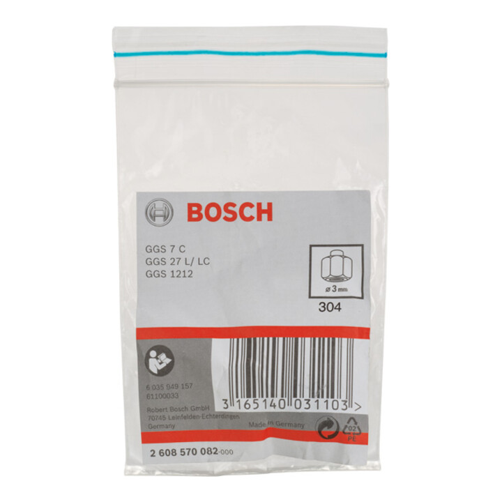 Bosch spantang met spanmoer 3 mm voor Bosch rechte slijpmachines