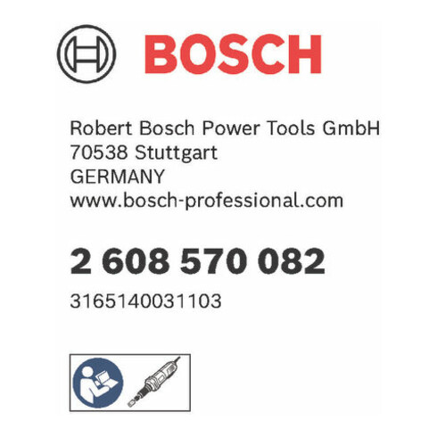 Bosch spantang met spanmoer 3 mm voor Bosch rechte slijpmachines