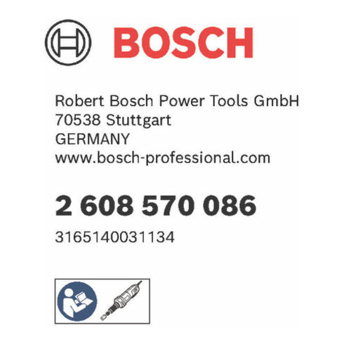 Bosch spantang met spanmoer 8 mm voor Bosch rechte slijpmachines