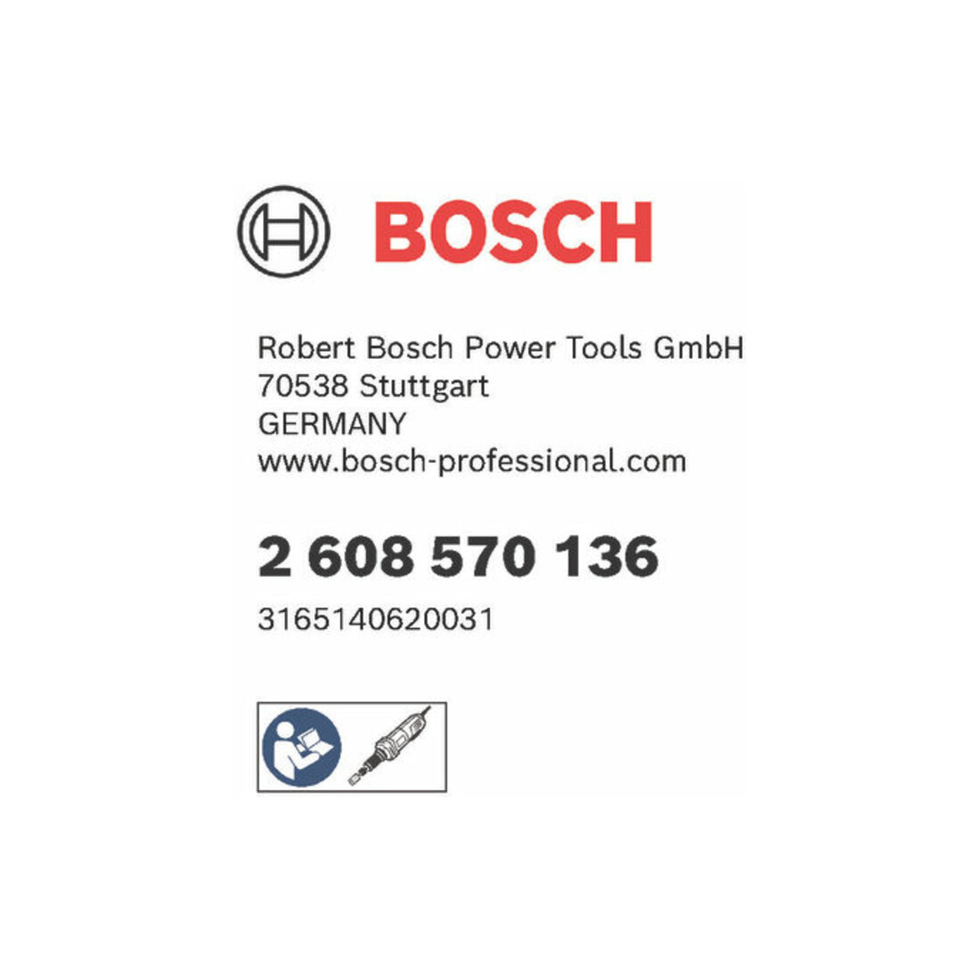 Bosch spantang zonder spanmoer 3 mm voor Bosch rechte slijpmachines