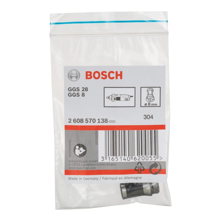 Bosch spantang zonder spanmoer 8 mm voor Bosch rechte slijpmachines