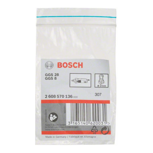 Bosch spantang zonder spanmoer 3 mm voor Bosch rechte slijpmachines