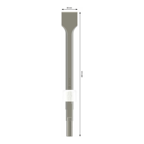 Bosch Spatmeißel Sechskantaufnahme mit abgedrehtem Bund 400 x 50 mm