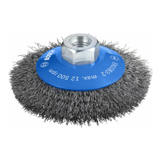Bosch Spazzola a cono Clean for Metal, filo ondulato