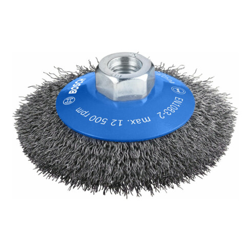 Bosch Spazzola a cono Clean for Metal, filo ondulato