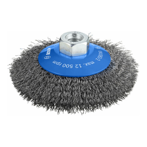 Bosch Spazzola a cono Clean for Metal, filo ondulato