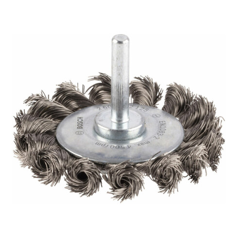 Bosch Spazzola a disco annodata, inossidabile, 70mm 0,35mm 14mm 4500 rpm