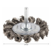 Bosch Spazzola a disco annodata, inossidabile, 70mm 0,35mm 14mm 4500 rpm-4