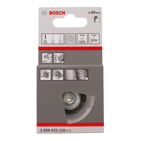 Bosch Spazzola a disco in acciaio, filo ondulato
